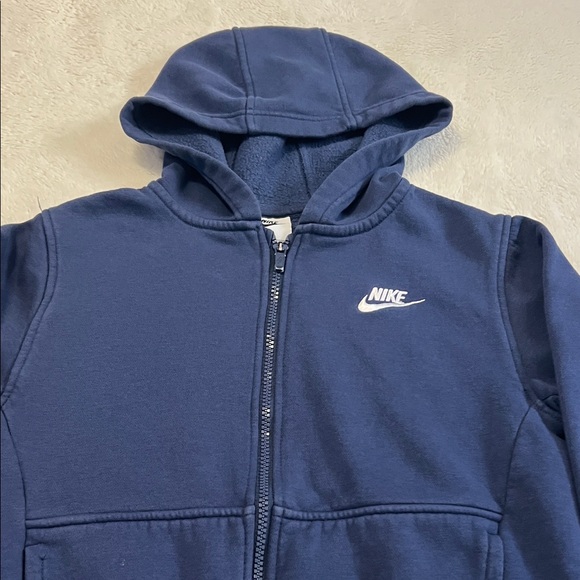 Nike Kids Dark Blue Zip-Up Hoodie - Picture 2 of 9